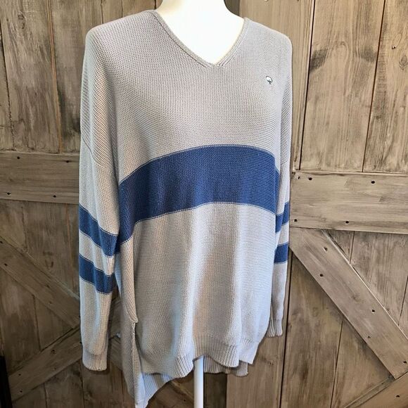 Southern Shirt Cotton Sweater V Neck - Picture 1 of 7